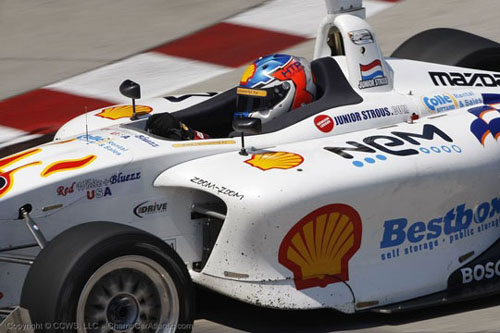 Junior Strous leek naar een podium te racen
